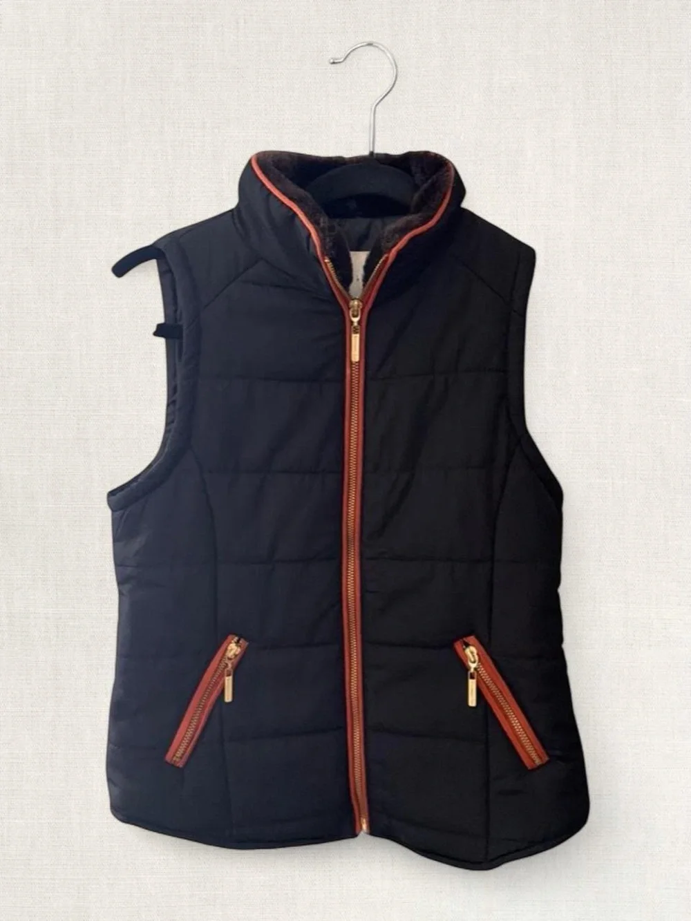 Copper Key Black Kids Vest with Orange Trim